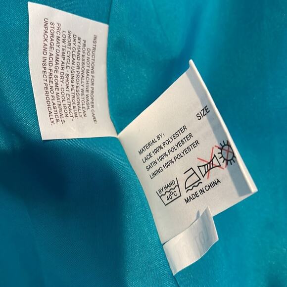 DaVinci Strapless Special Occasion Maxi Dress Teal Size 12 BNWT - Picture 12 of 15